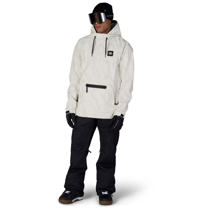 686 Waterproof Hyperchromic Pullover Hoodie - Men's Limestone Fracture