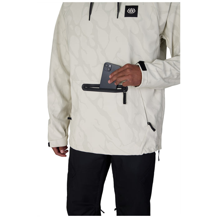 686 Waterproof Hyperchromic Pullover Hoodie - Men's Limestone Fracture