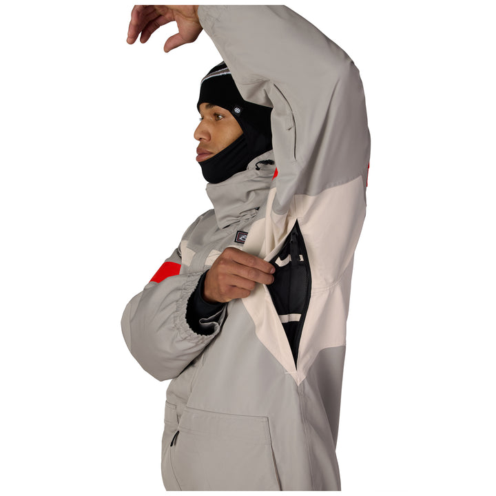 686 2001 Logic Jacket - Men's Light Grey Colorblock