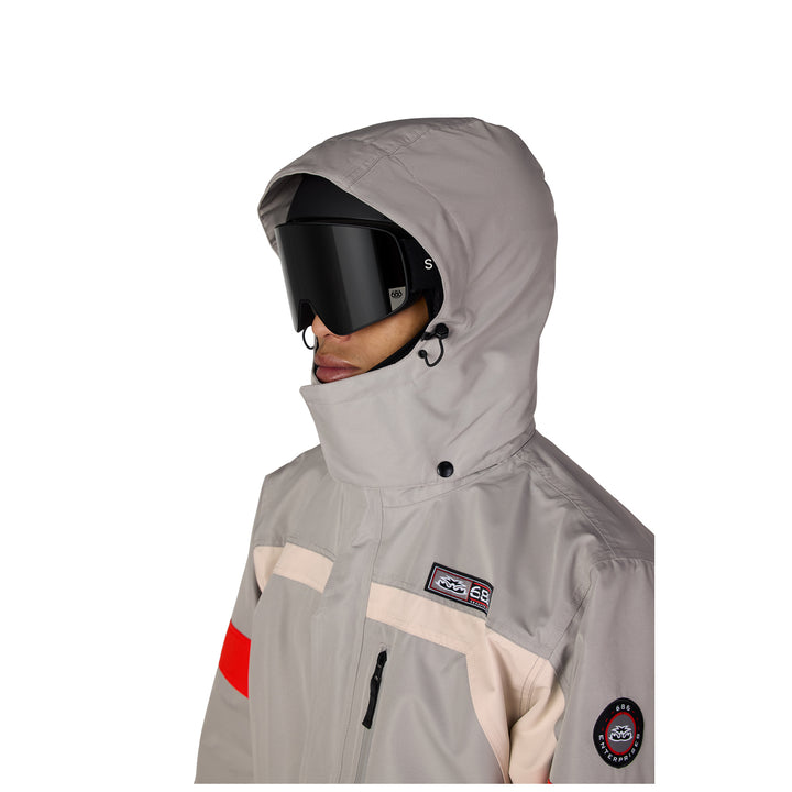 686 2001 Logic Jacket - Men's Light Grey Colorblock