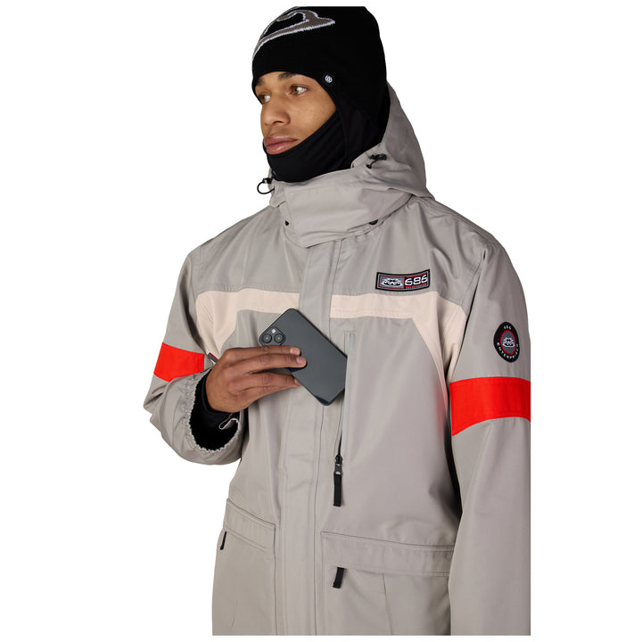 686 2001 Logic Jacket - Men's Light Grey Colorblock