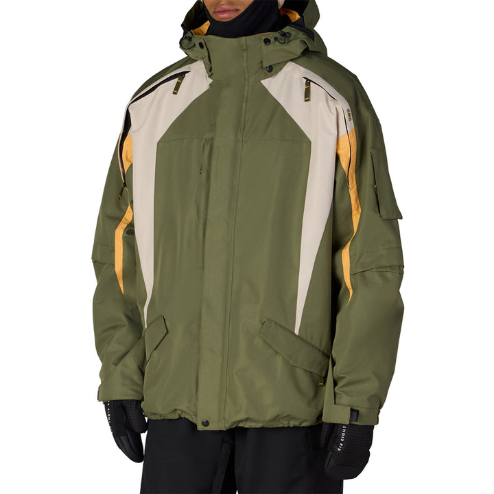 686 2003 Atom Jacket - Men's Fatigue Green Colorblock