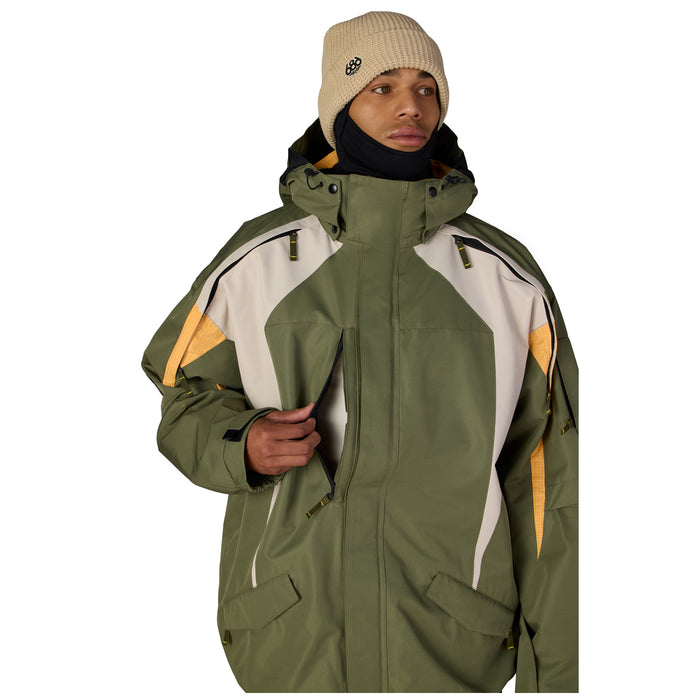 686 2003 Atom Jacket - Men's Fatigue Green Colorblock