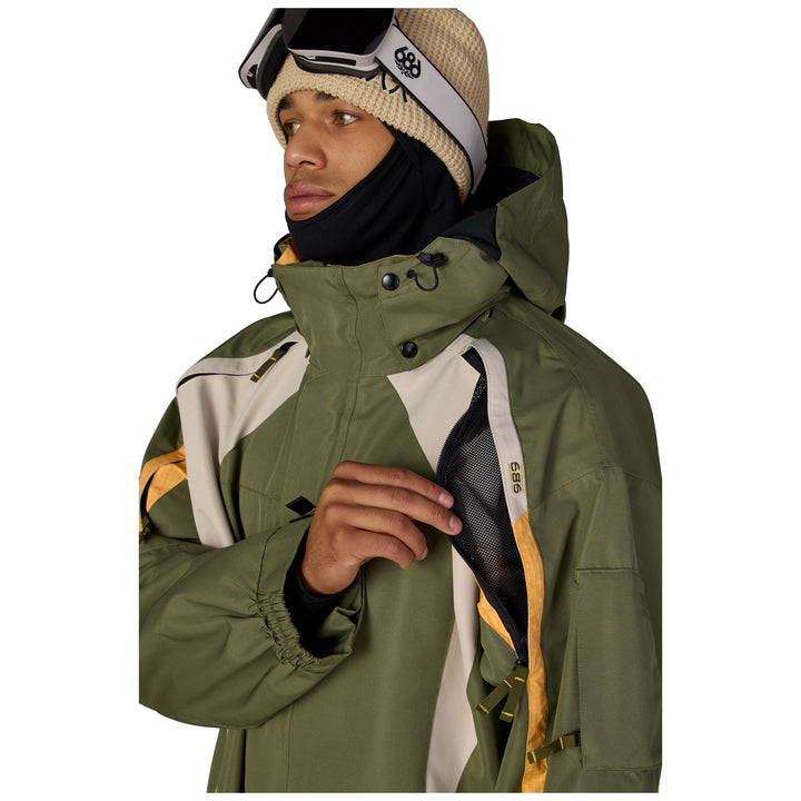 686 2003 Atom Jacket - Men's Fatigue Green Colorblock