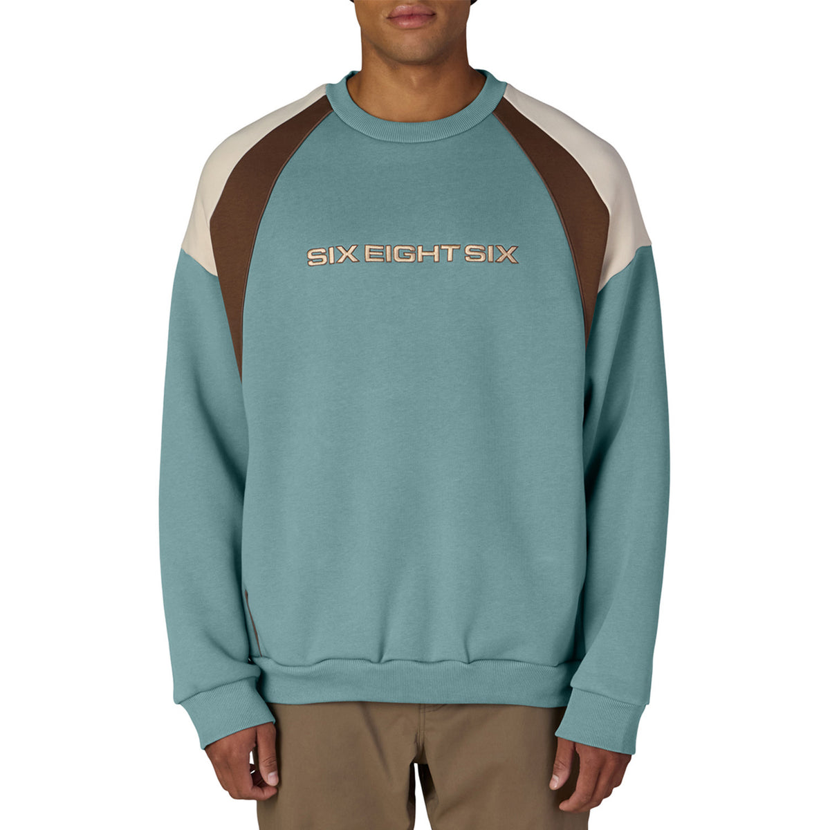 686 Reserved Premium Heavyweight Crewneck - Men's Pale Firn