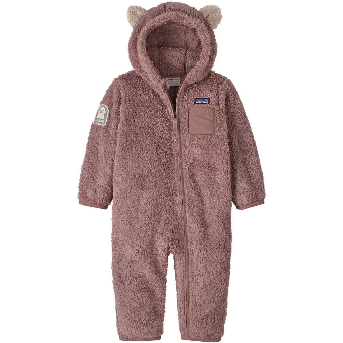 Patagonia Furry Friends Bunting - Infants' Curious Seal Patch: Moonrise Taupe