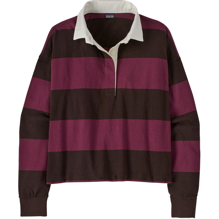 Patagonia Long-Sleeve Rugby Shirt - Women's Wide Stripe: Berry Fig