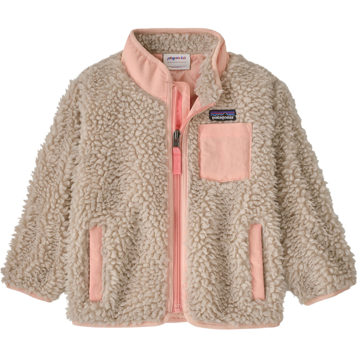 Patagonia Retro-X Jacket - Toddlers' Natural w/Sunlit Pink