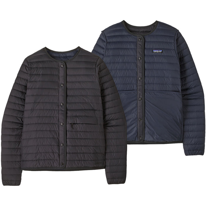 Patagonia Lightweight Reversible Down Sweater Cardigan - Women's Black