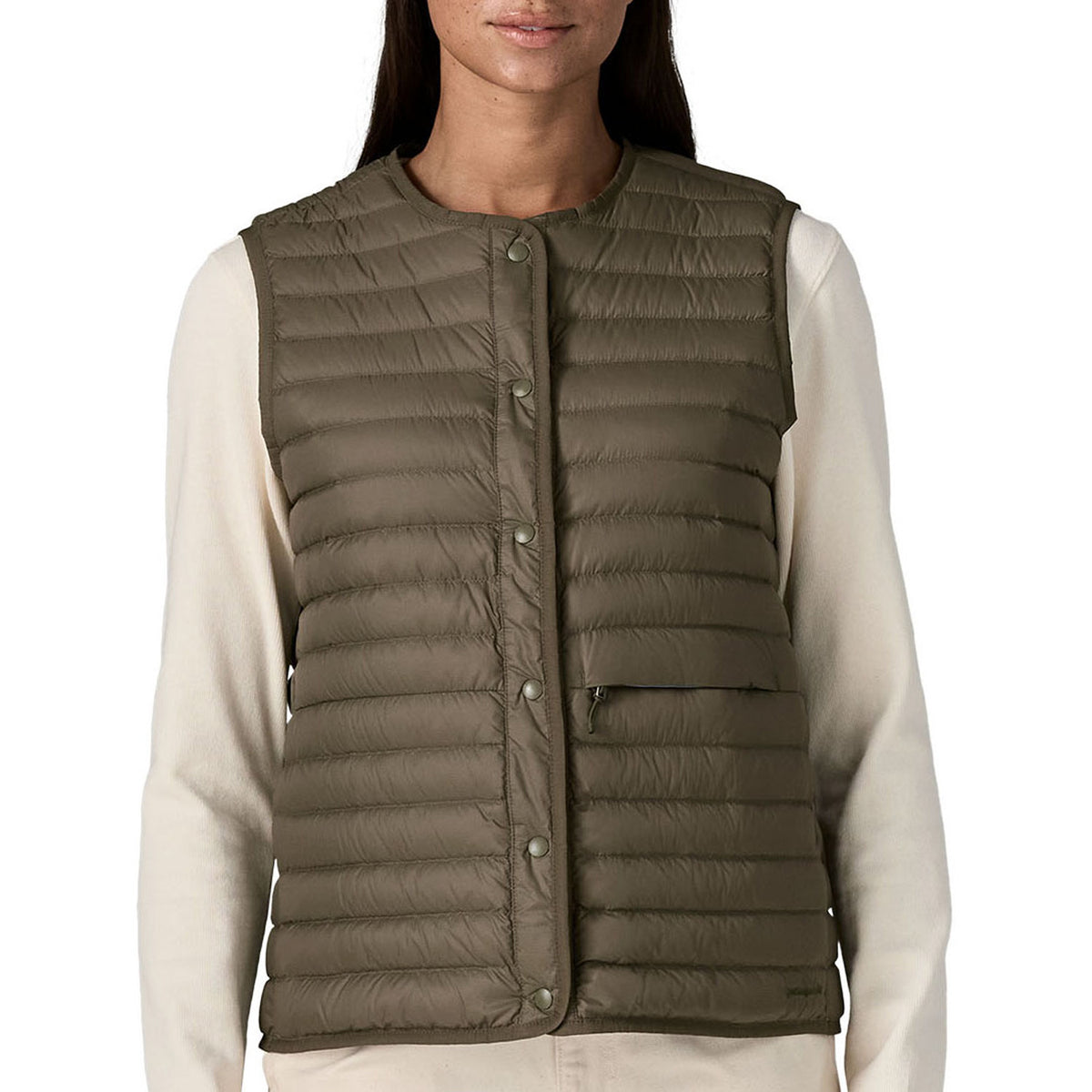 Patagonia Lightweight Reversible Down Sweater Vest - Women's Basin Green