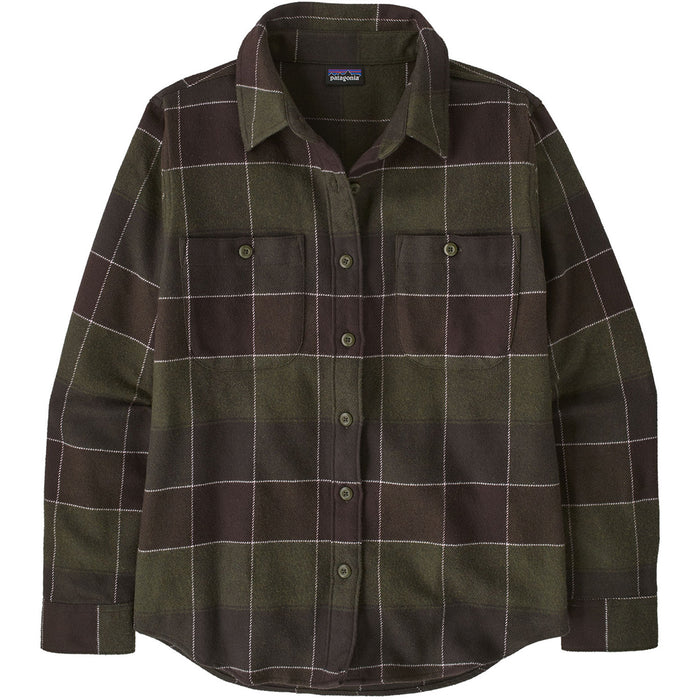 Patagonia Fjord Flannel Shirt - Women's Snow Owl: Basin Green