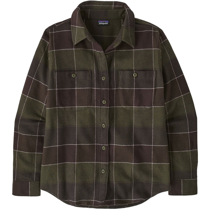 Patagonia Fjord Flannel Shirt - Women's Snow Owl: Basin Green