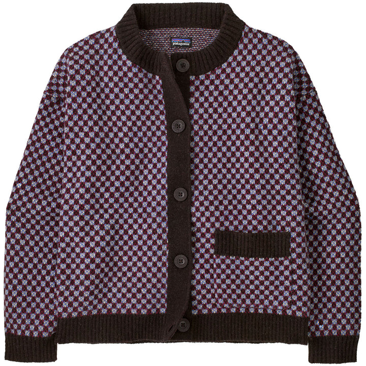 Patagonia Recycled Wool-Blend Sweater Jacket - Women's Checkered: Diver Blue