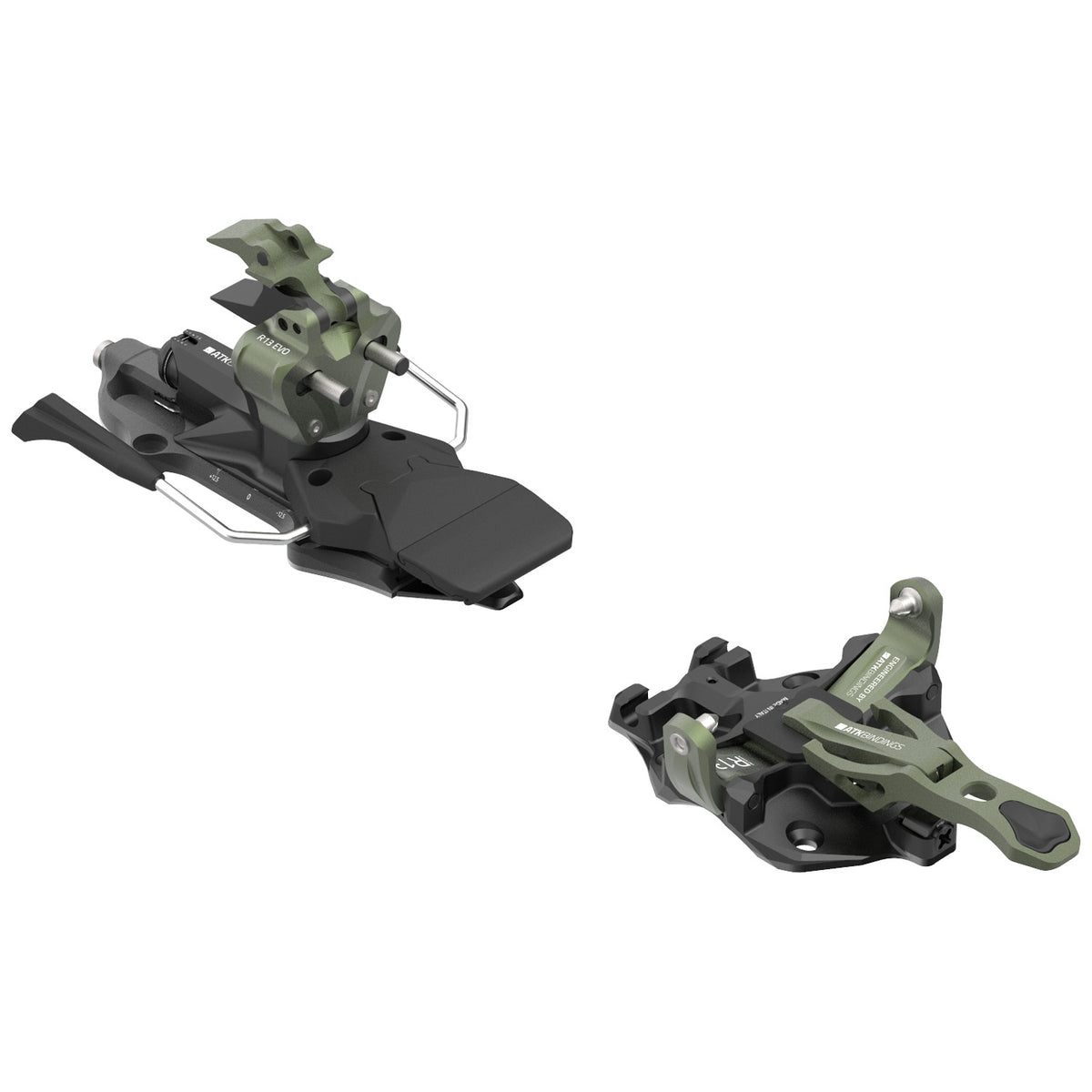 ATK Raider 13 Evo Alpine Touring Ski Bindings 2027 Green Camo