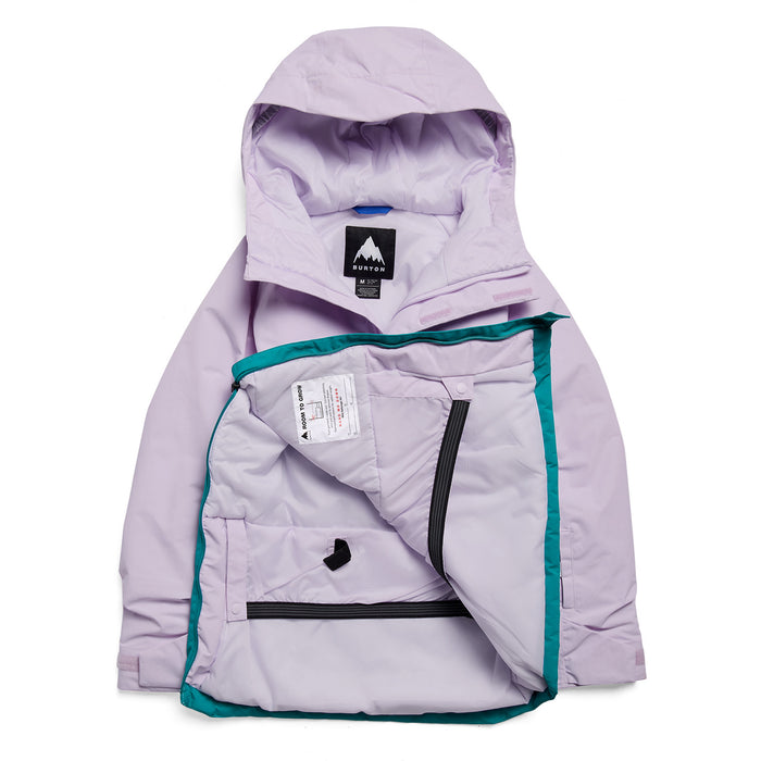 Burton Frostner 2L Anorak - Kids' Moondust Purple/Pacific Teal