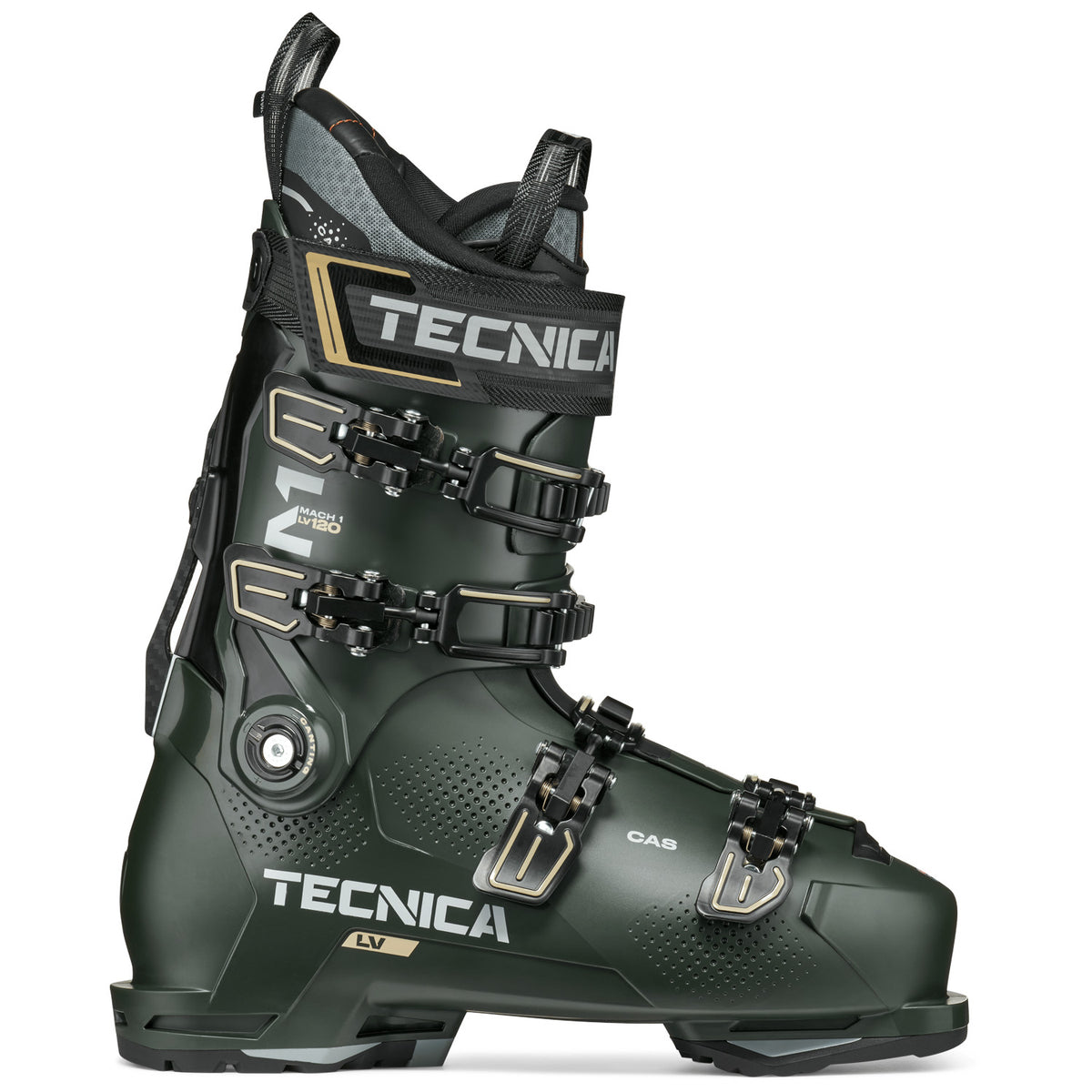 Tecnica Mach1 LV 120 Ski Boots 2027 Dark Progressive Green
