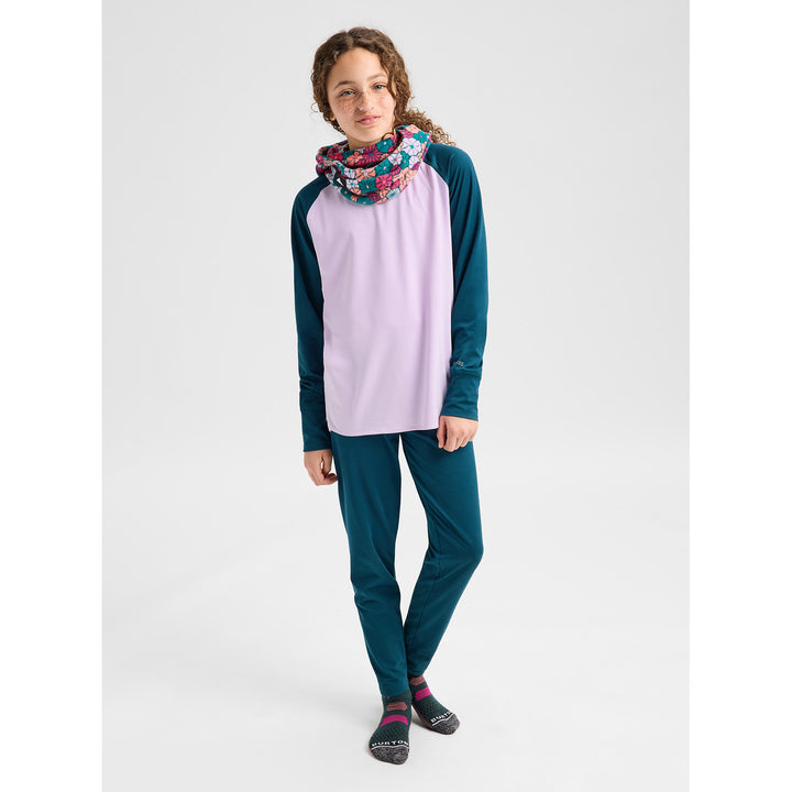 Burton Midweight Base Layer Set - Kids' Atlantic Teal/Moondust Purple