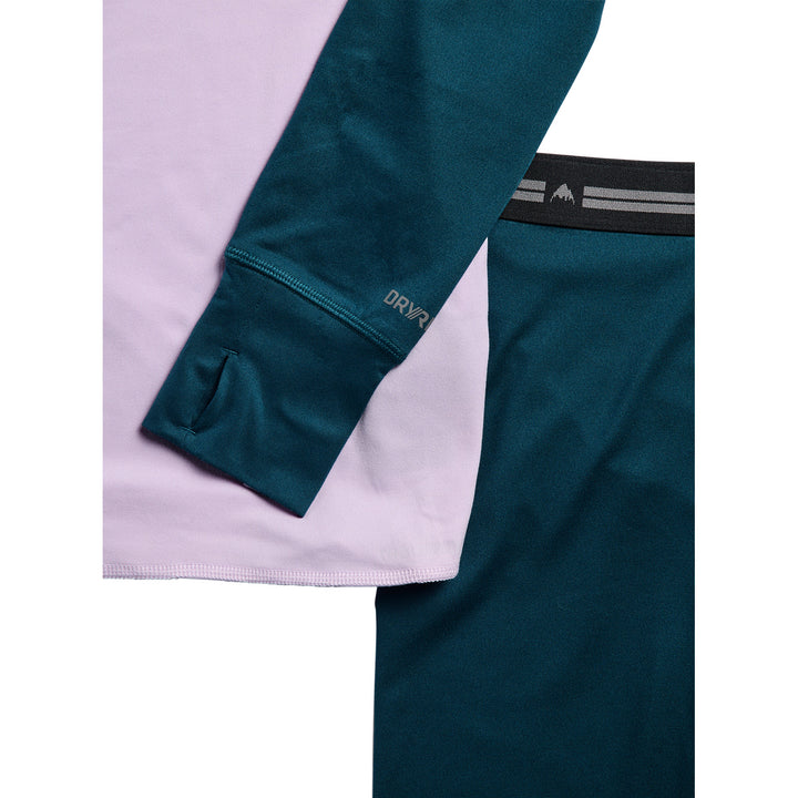 Burton Midweight Base Layer Set - Kids' Atlantic Teal/Moondust Purple