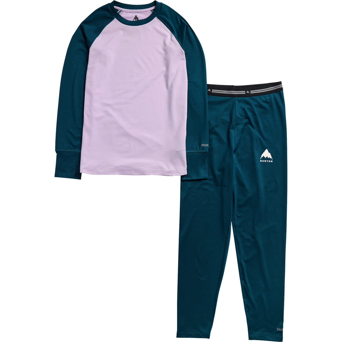 Burton Midweight Base Layer Set - Kids' Atlantic Teal/Moondust Purple