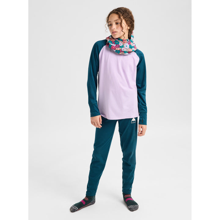 Burton Midweight Base Layer Set - Kids' Atlantic Teal/Moondust Purple