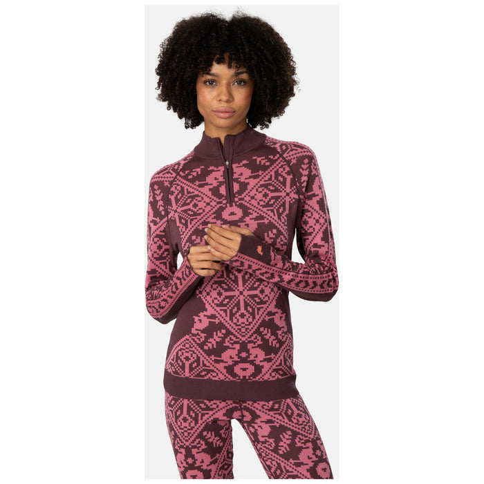 Kari Traa Saga Half Zip Top - Women's Cocoa Powder