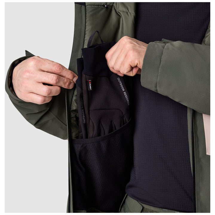 Outdoor Research Snowcrew Jacket - Men's Dark Laurel/Pro Khaki