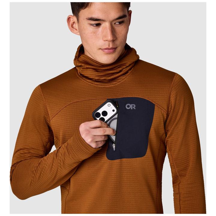 Outdoor Research Vigor Grid Fleece Pullover Hoodie - Men's Pecan