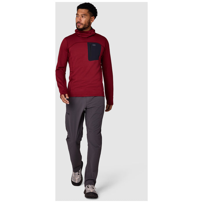 Outdoor Research Vigor Grid Fleece Pullover Hoodie - Men's Vermillion