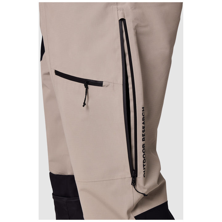 Outdoor Research Powderverse Bibs - Men's Pro Khaki/Black