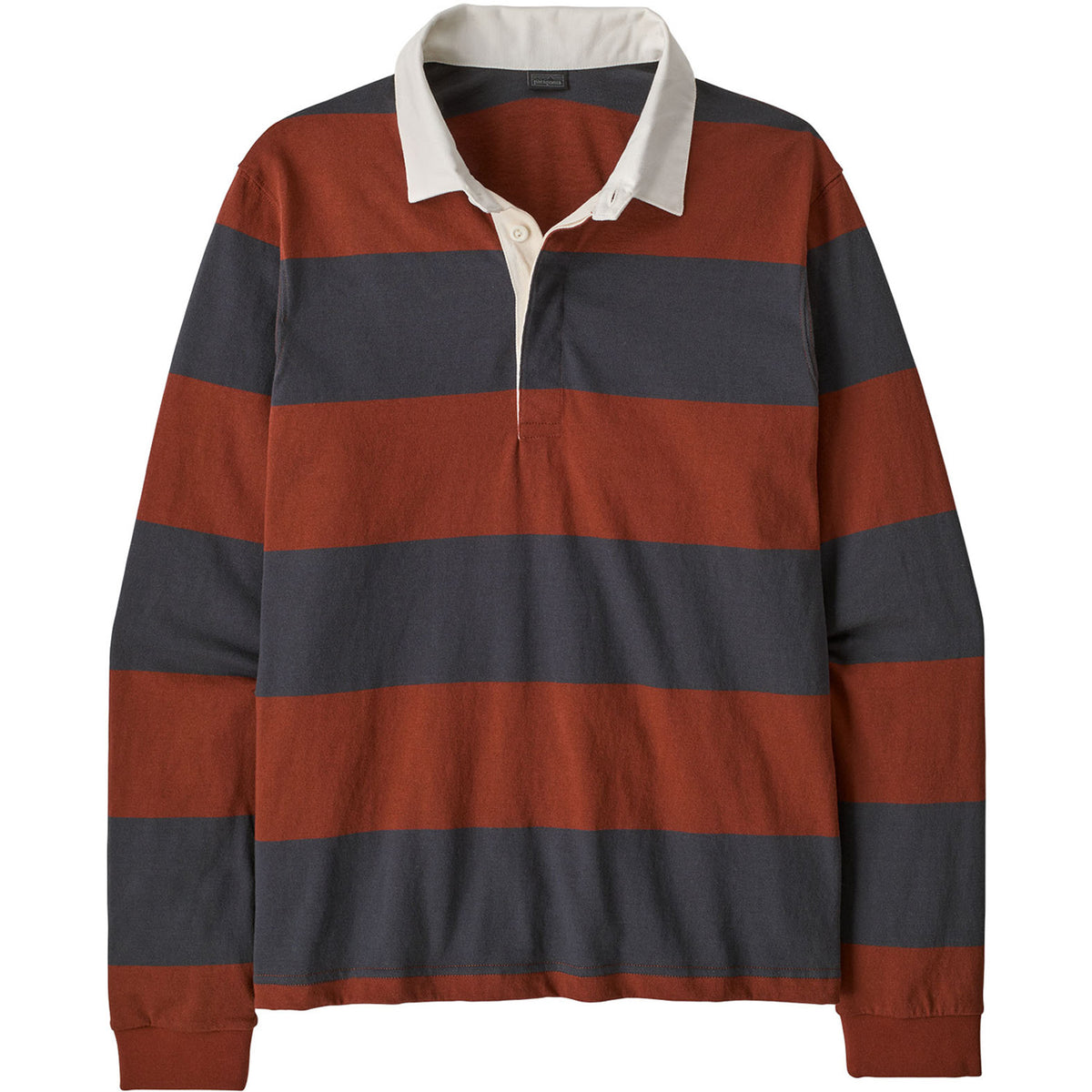 Patagonia Long-Sleeve Rugby Shirt - Men's Wide Stripe: Rusty Red