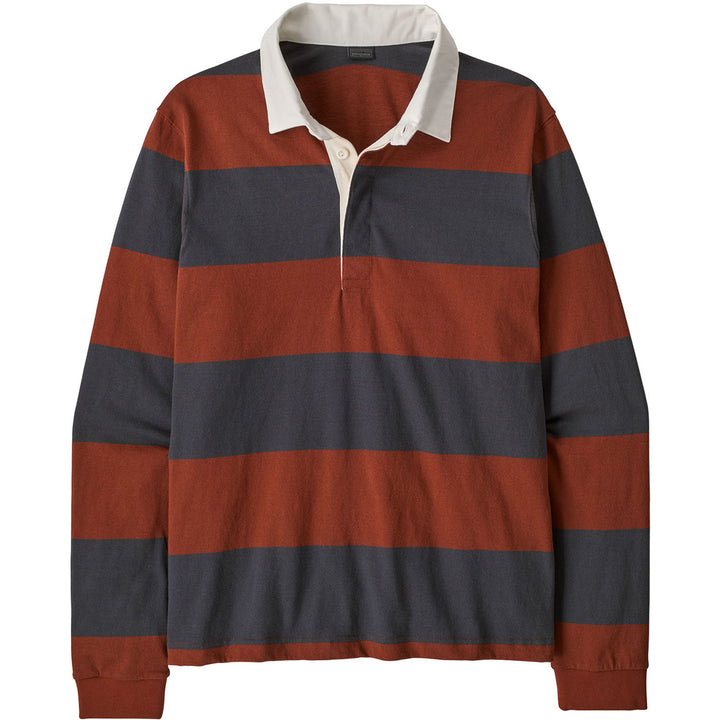 Patagonia Long-Sleeve Rugby Shirt - Men's Wide Stripe: Rusty Red