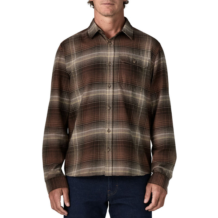 Patagonia Long-Sleeve Lightweight Fjord Flannel Shirt - Men's Melting Ombre: Den Brown