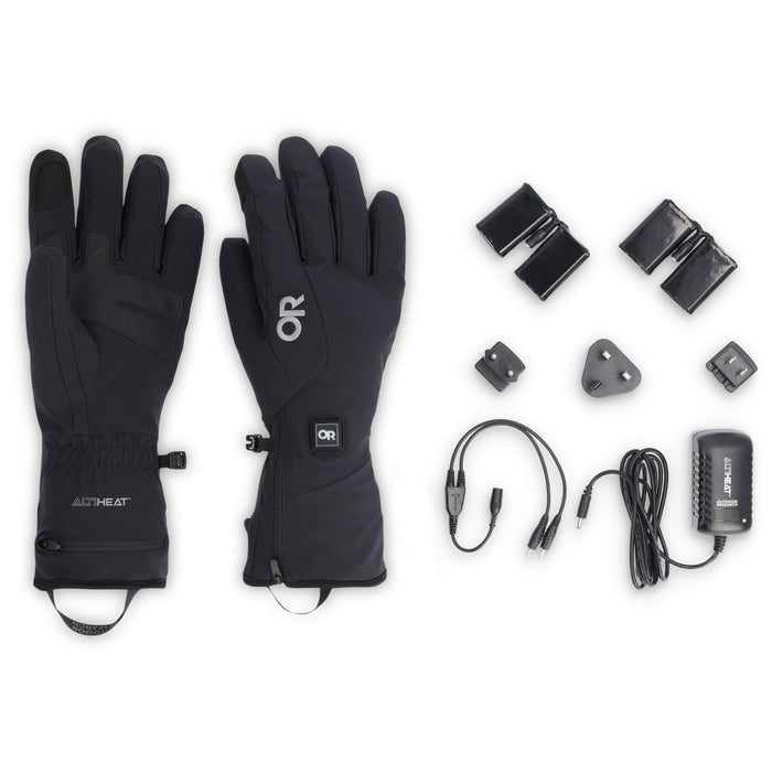 Outdoor Research Sureshot Heated Softshell Gloves Solid Black