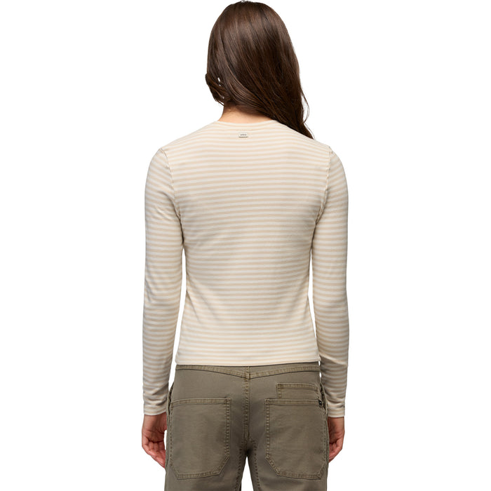 Prana Lotus Long Sleeve T-Shirt - Women's Stone Stripe