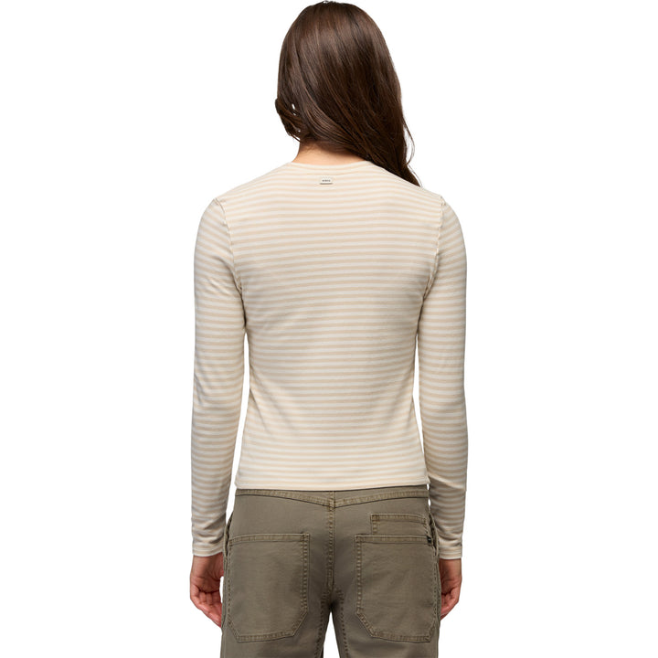 Prana Lotus Long Sleeve T-Shirt - Women's Stone Stripe