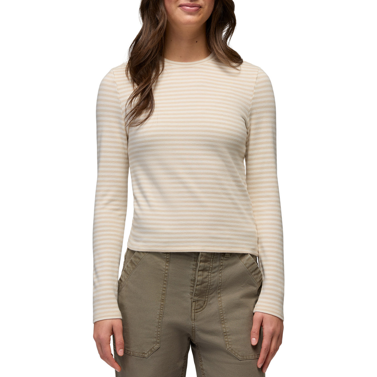 Prana Lotus Long Sleeve T-Shirt - Women's Stone Stripe