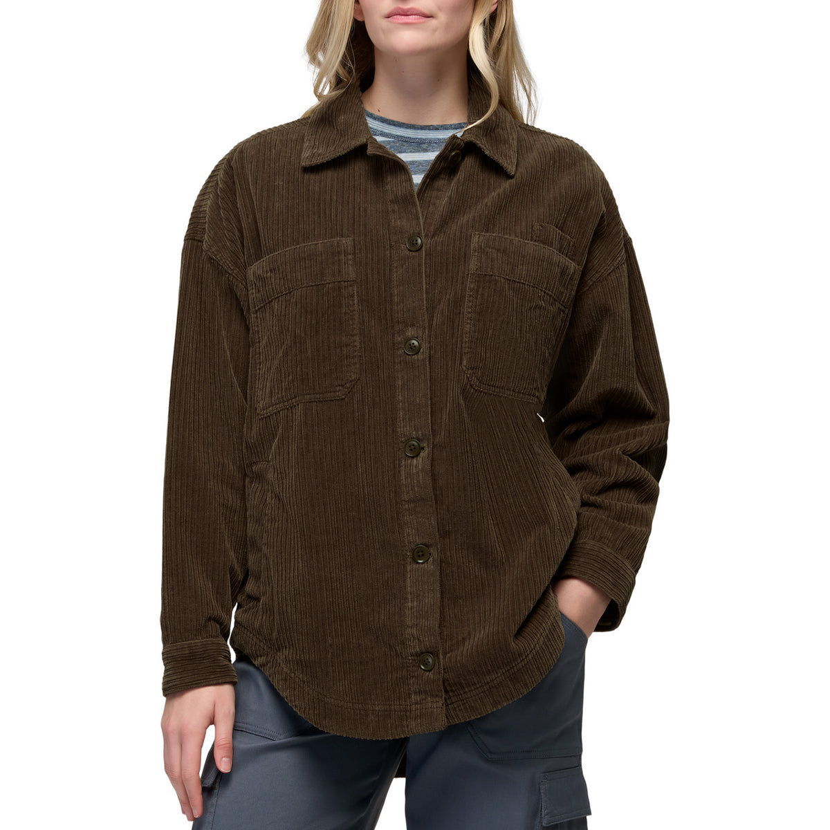 Prana Annie's Canyon Cord Shacket - Women's Dark Roast