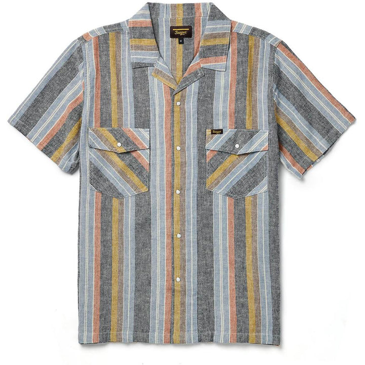 Seager Whippersnapper Shirt - Men's Washed Stripe Navy