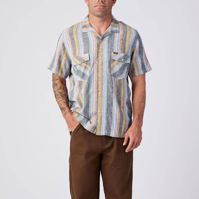 Seager Whippersnapper Shirt - Men's Washed Stripe Navy