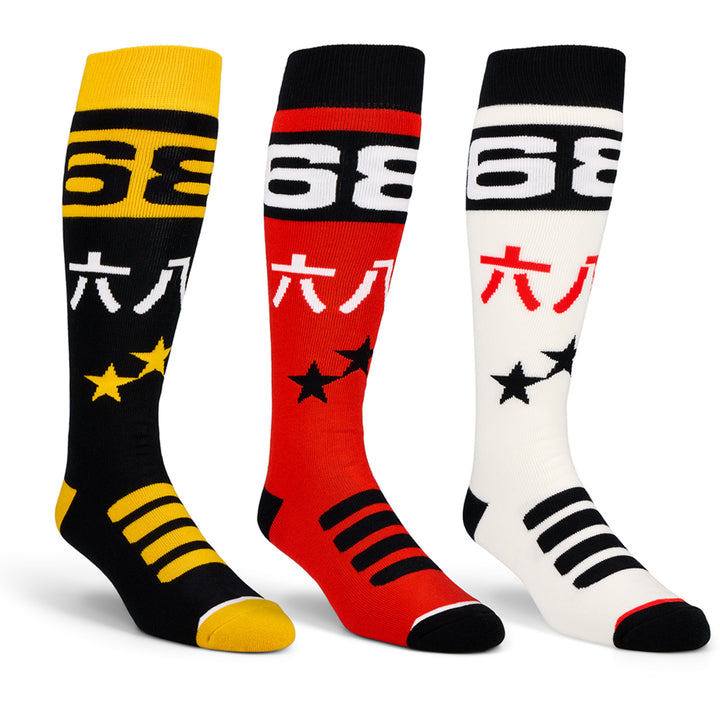 686 Kanji 3-Pack Socks Assorted