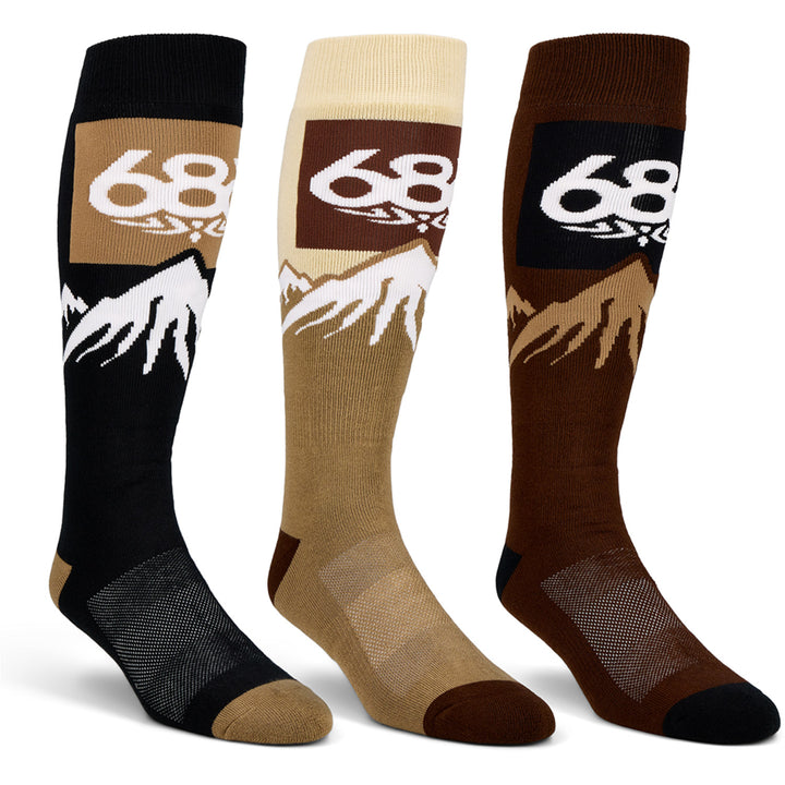 686 Snow Caps 3-Pack Socks Assorted