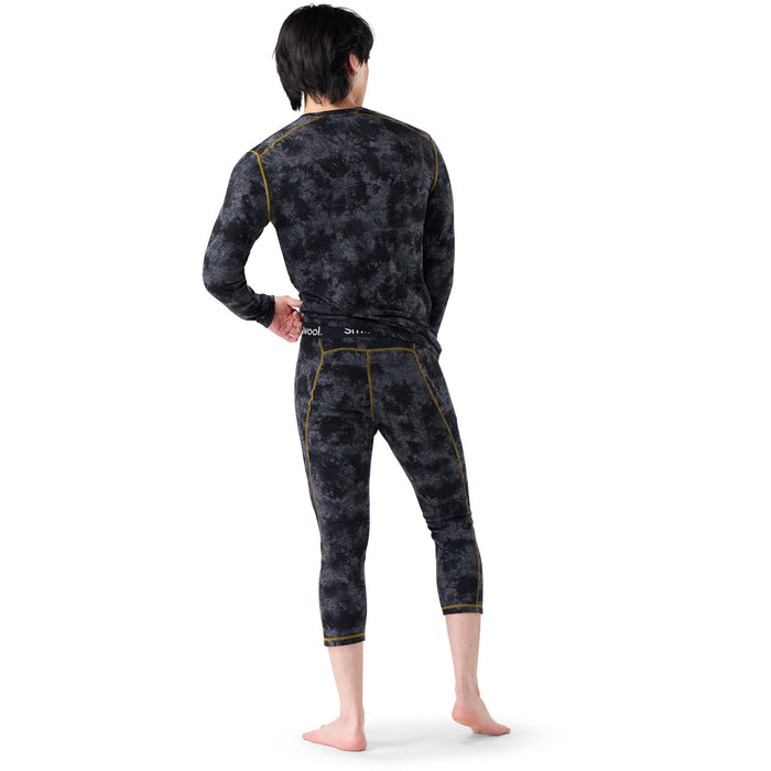 Smartwool Classic Thermal Merino Base Layer 3/4 Bottoms - Men's Black Tie Dye-Honey Gold