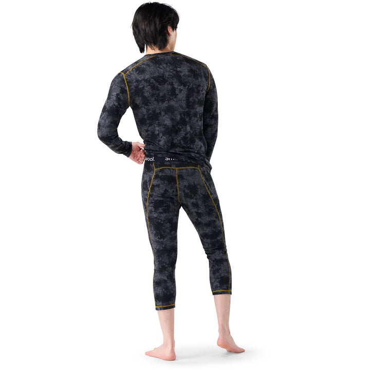Smartwool Classic Thermal Merino Base Layer 3/4 Bottoms - Men's Black Tie Dye-Honey Gold