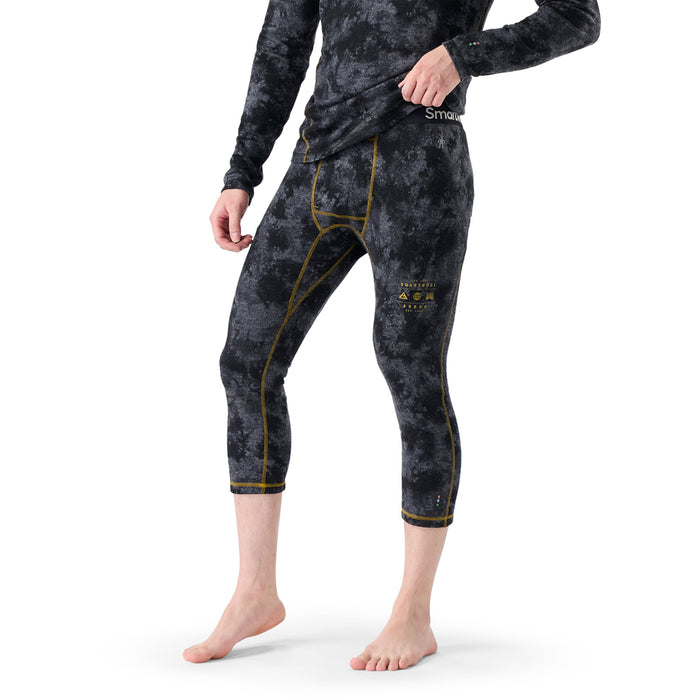 Smartwool Classic Thermal Merino Base Layer 3/4 Bottoms - Men's Black Tie Dye-Honey Gold