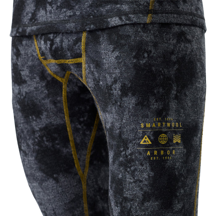 Smartwool Classic Thermal Merino Base Layer 3/4 Bottoms - Men's Black Tie Dye-Honey Gold