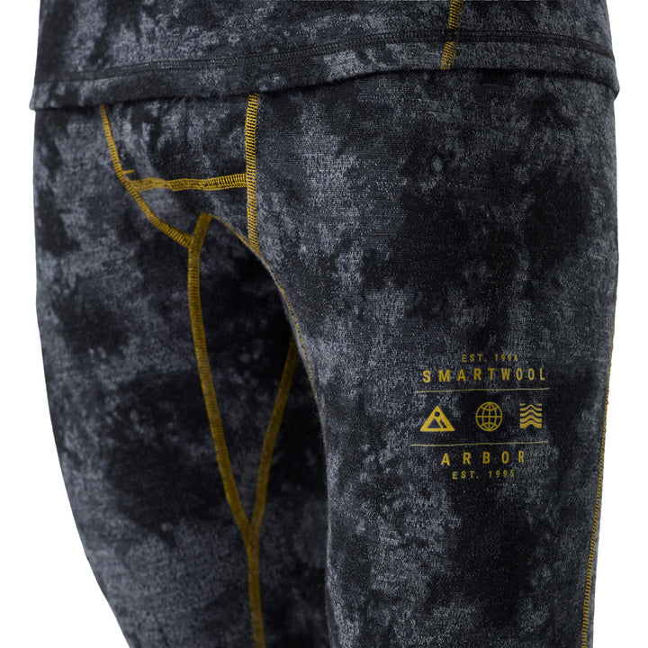 Smartwool Classic Thermal Merino Base Layer 3/4 Bottoms - Men's Black Tie Dye-Honey Gold