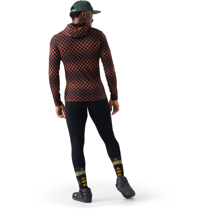 Smartwool Classic Thermal Merino Base Layer Hoodie - Men's Burnt Sienna Check