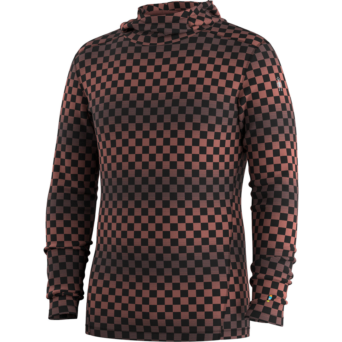 Smartwool Classic Thermal Merino Base Layer Hoodie - Men's Burnt Sienna Check