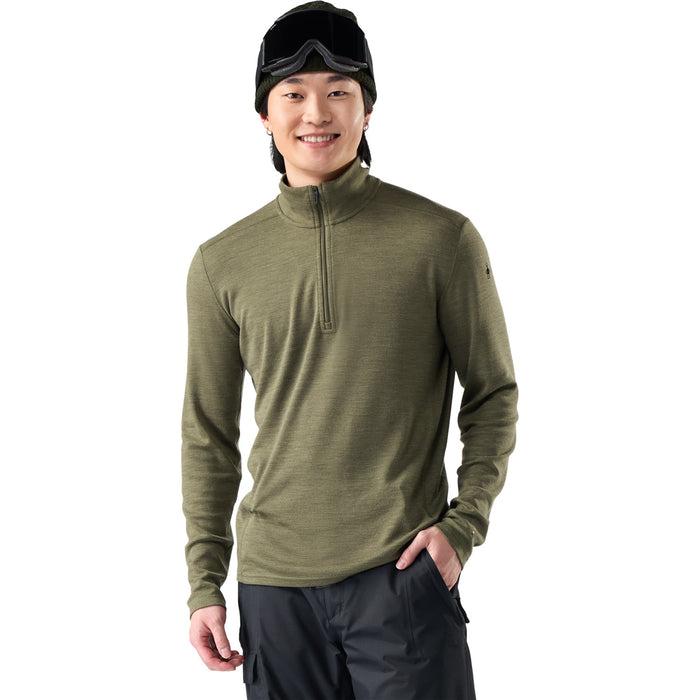 Smartwool Classic Thermal Merino Base Layer 1/4 Zip Top - Men's Winter Moss Heather