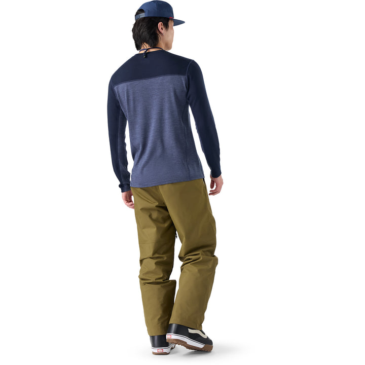 Smartwool Classic Thermal Merino Base Layer Colorblock Crew Top - Men's Deep Navy-Nightfall Blue
